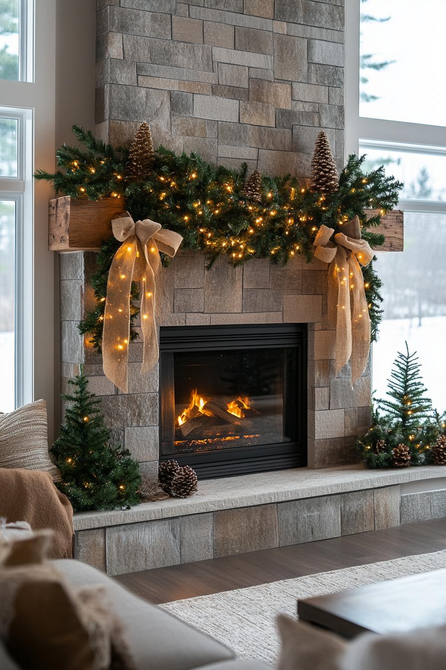 7. Rustic Christmas Garland Ideas-1