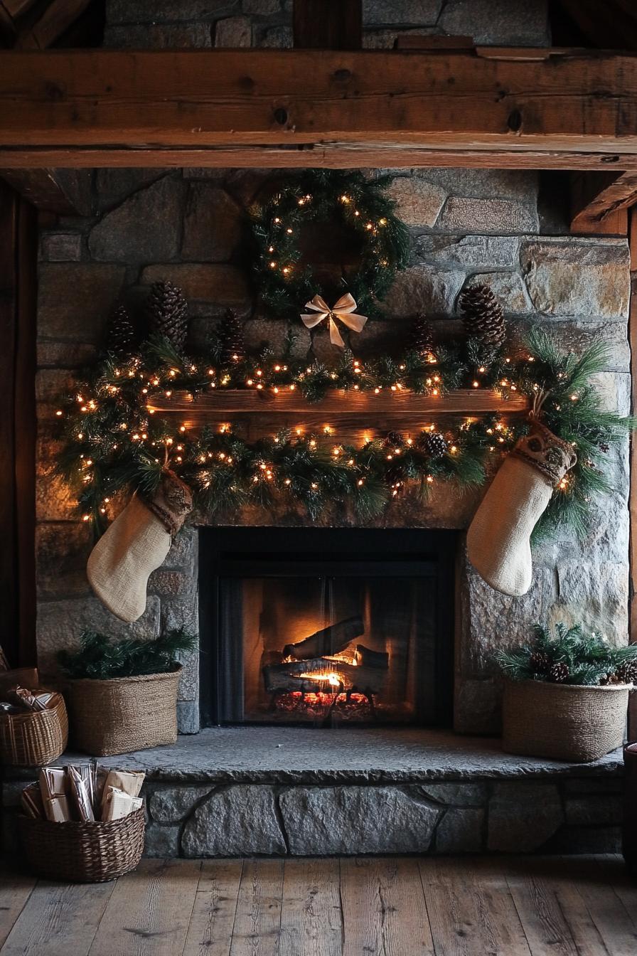 7. Rustic Christmas Garland Ideas-2