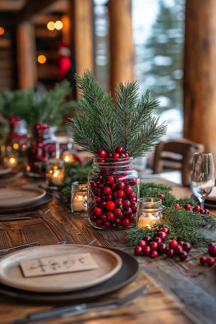 6. Rustic Christmas Table Decor Ideas-0