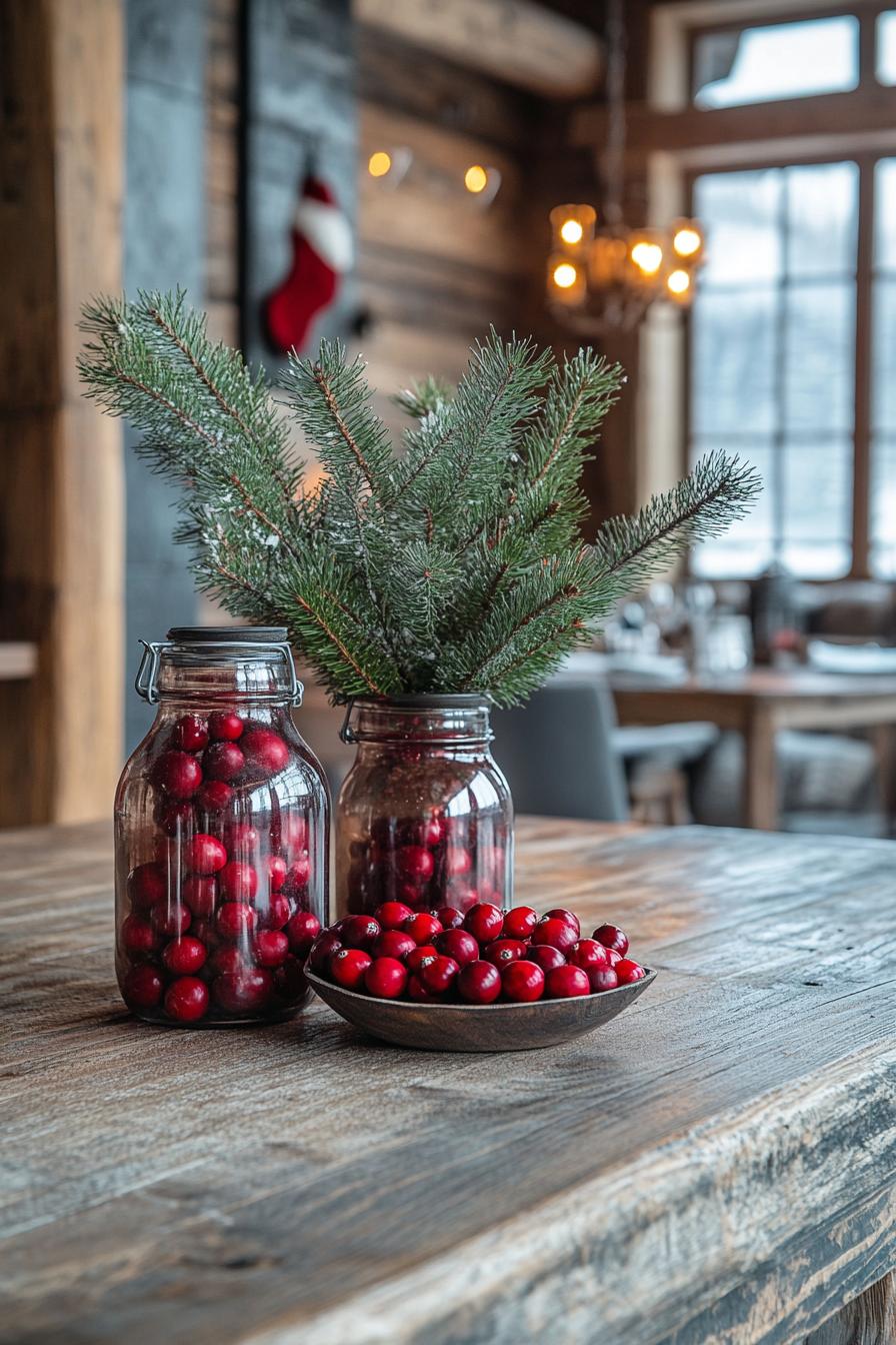 6. Rustic Christmas Table Decor Ideas-1