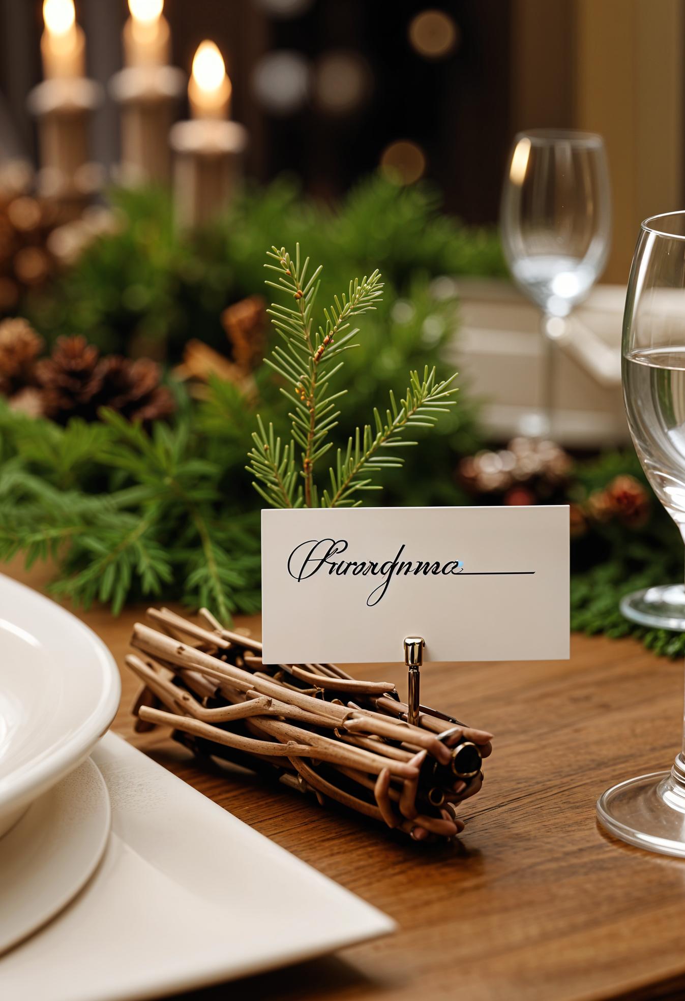 19. Rustic Holiday Table Place Card Holders-1