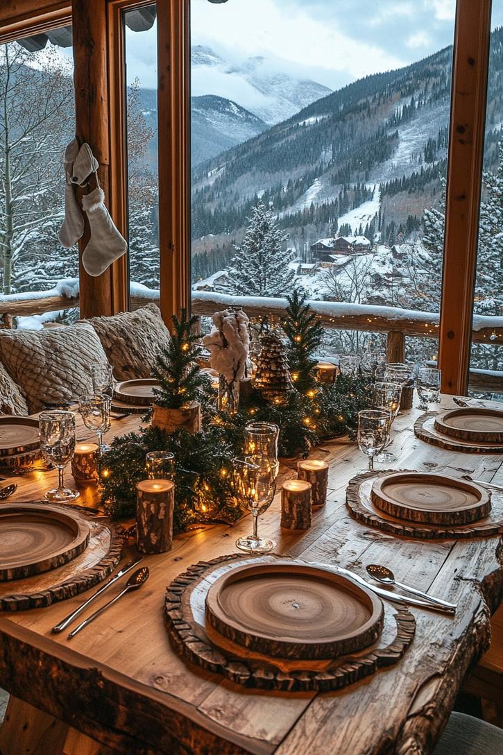 9. Rustic Holiday Table Setting Ideas-1