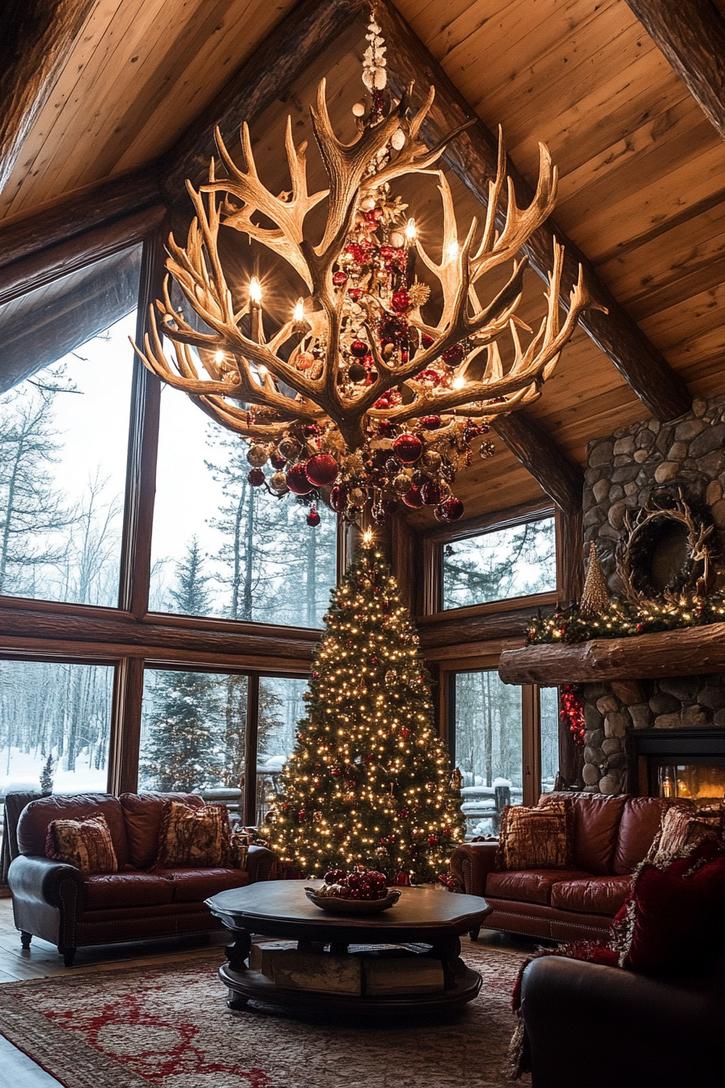 10. Rustic Lodge Chandelier Ornaments-0