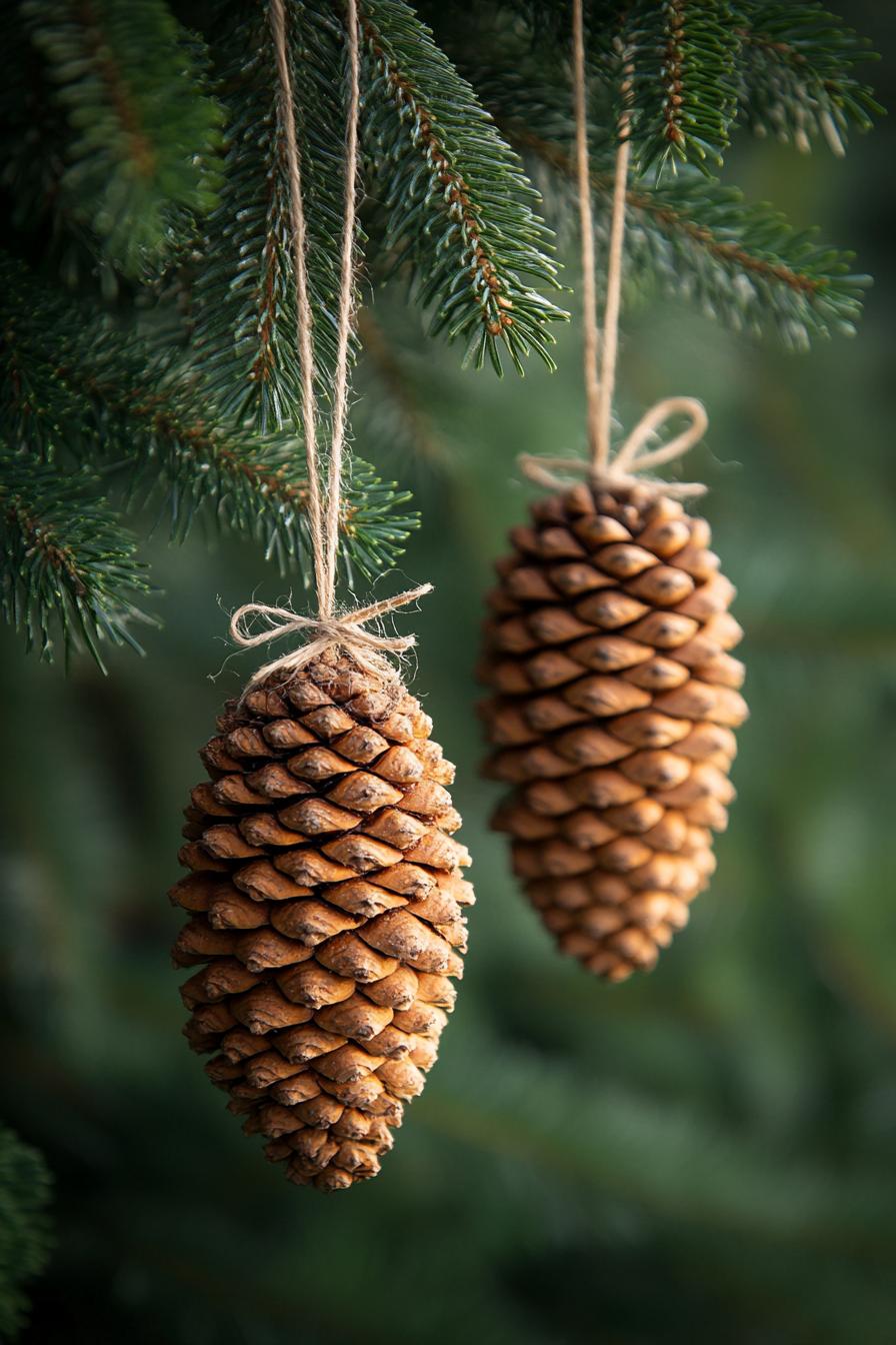 2. Rustic Pinecone Tree Ornaments-0