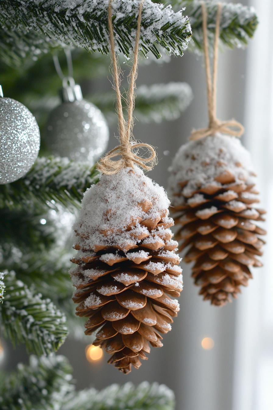 2. Rustic Pinecone Tree Ornaments-1