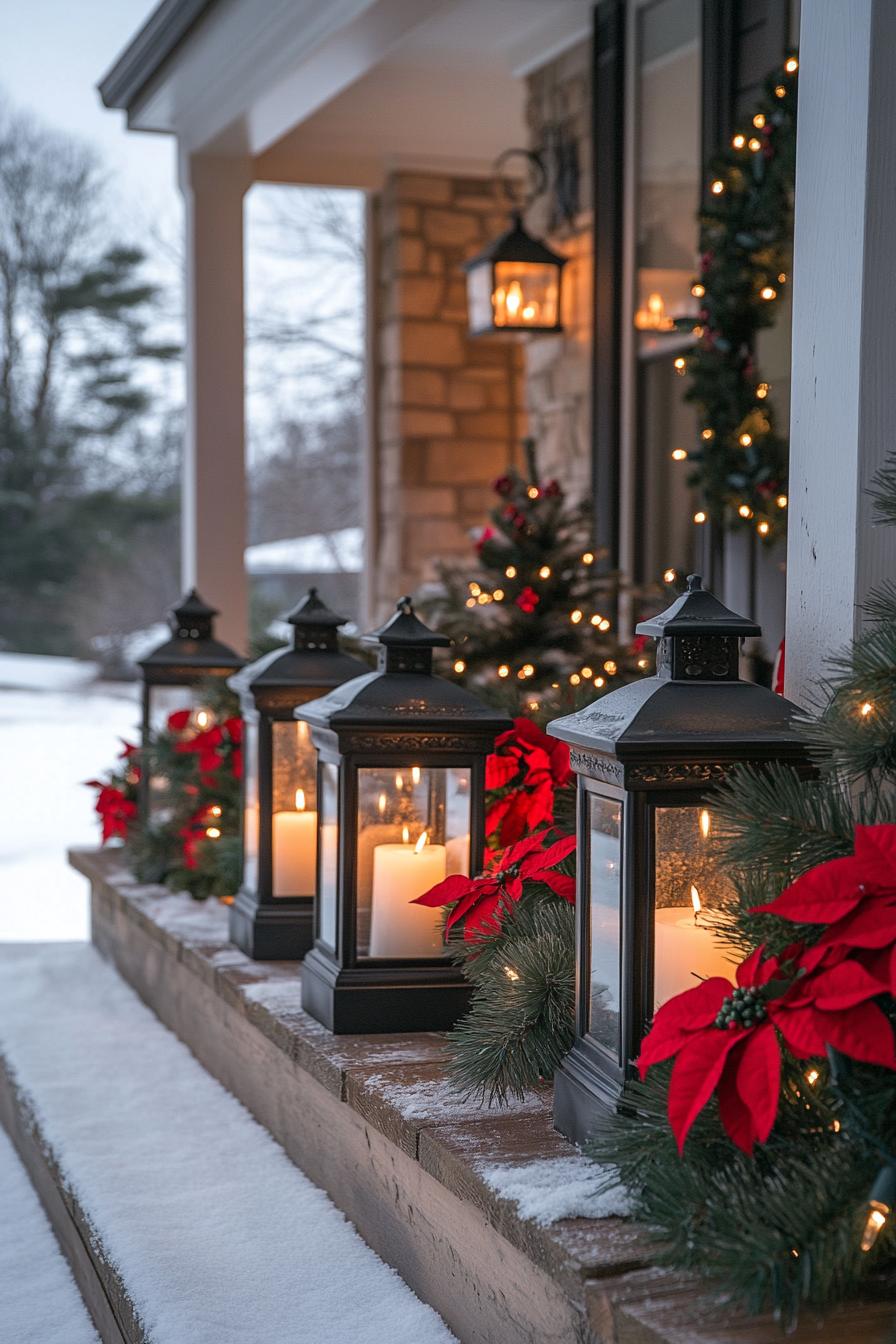 5. Rustic Porch Lanterns for Christmas-3