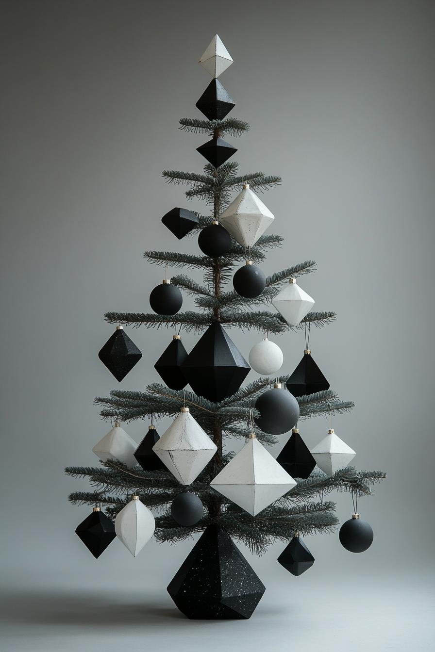 1. Sleek Monochrome Christmas Tree Ideas-1