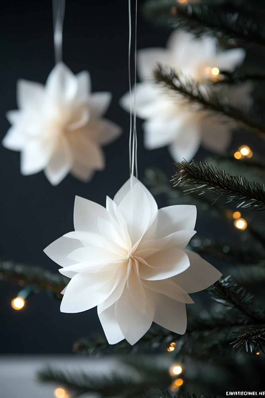 19. Translucent Tissue Paper Tree Ornaments-1