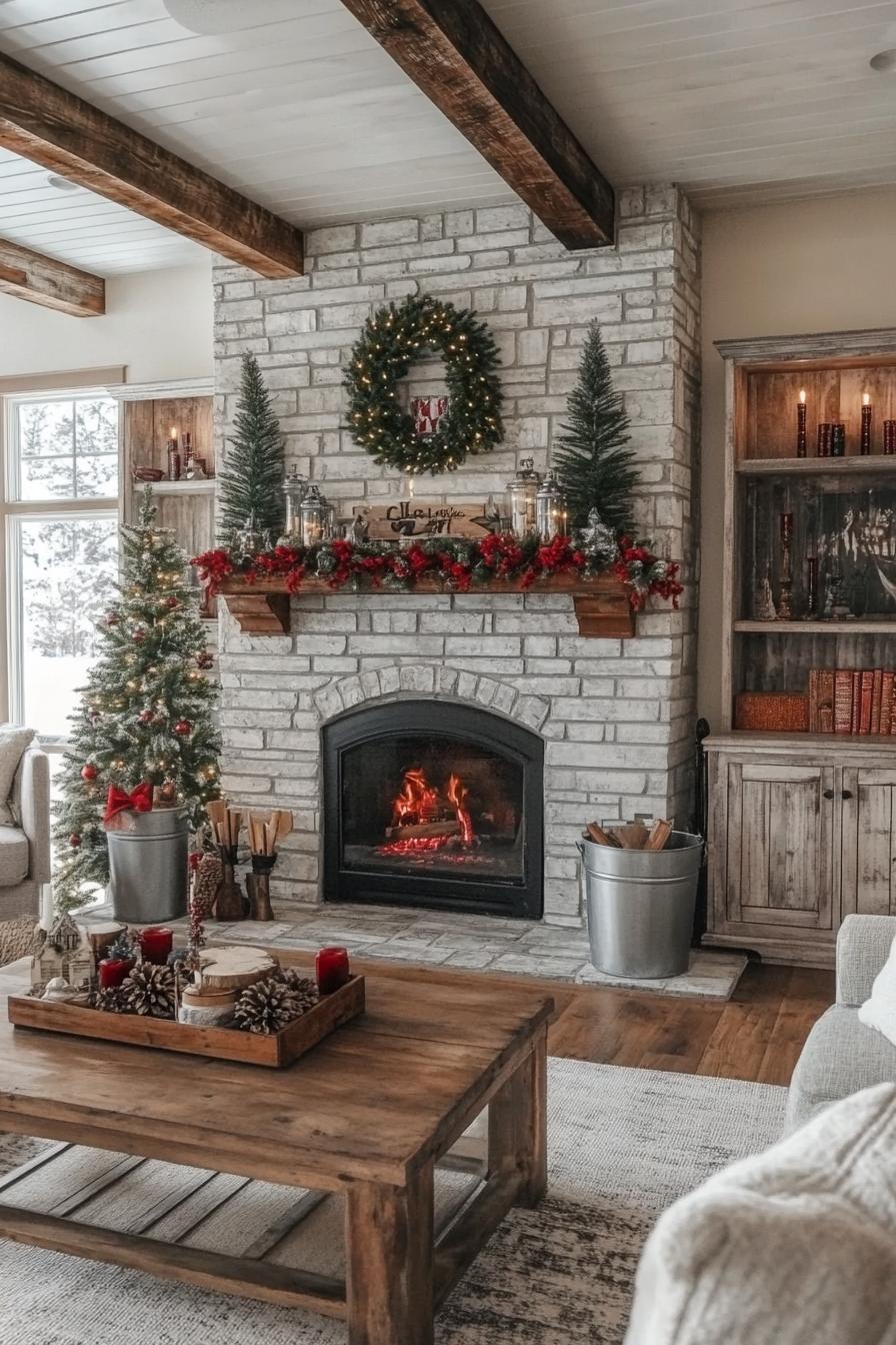 6. Vintage Farmhouse Festive Decor Ideas-1