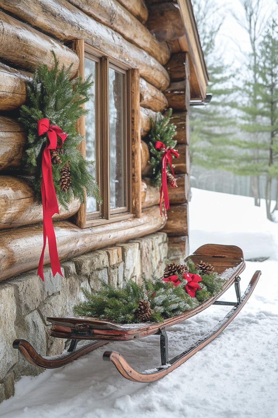 20. Vintage Sleds & Evergreen Accents-0