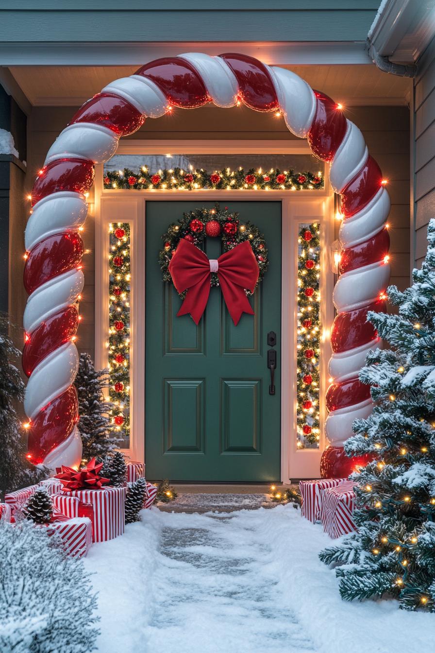 1. Whimsical Outdoor Candy Cane Display-0