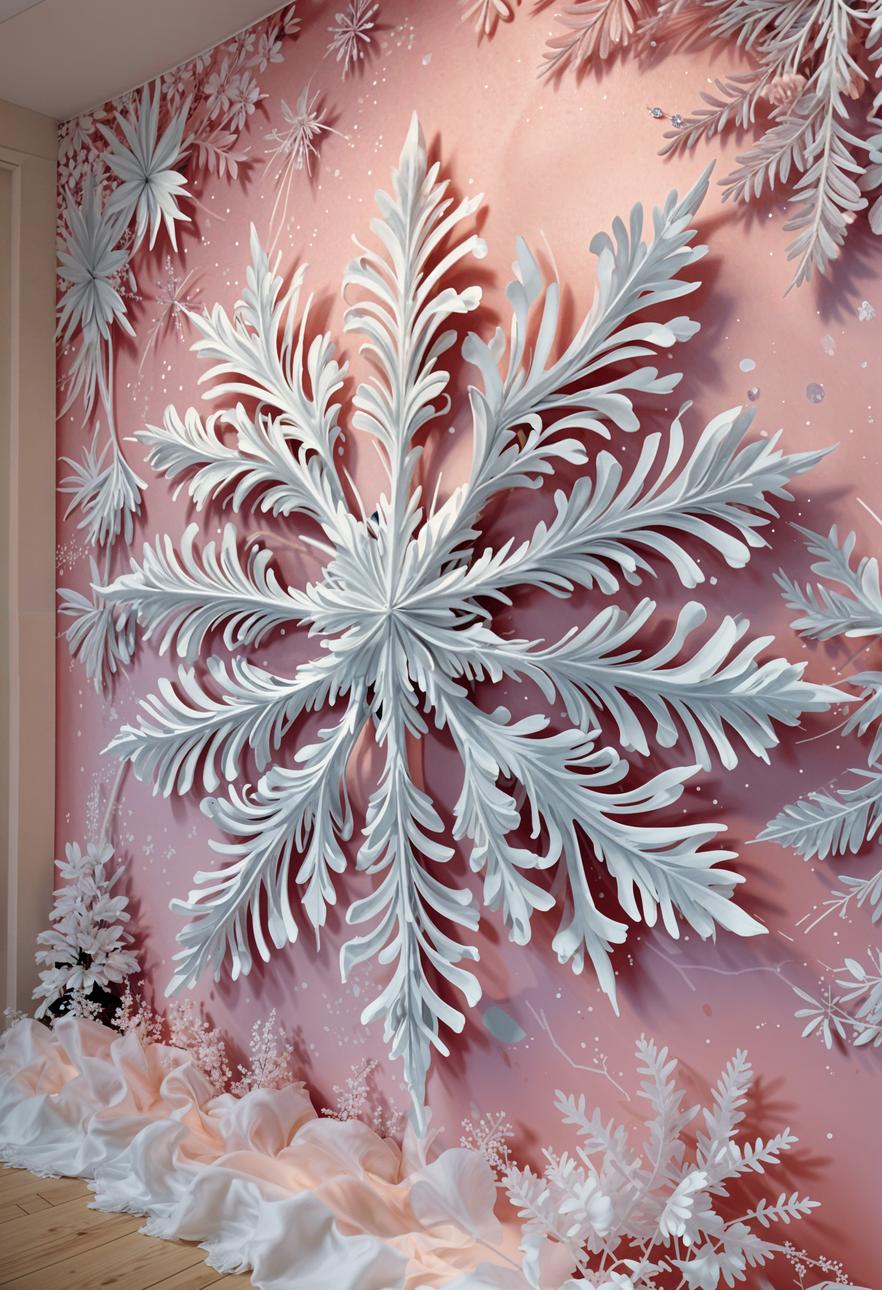 6. Whimsical Snowflake Wall Art Ideas-1