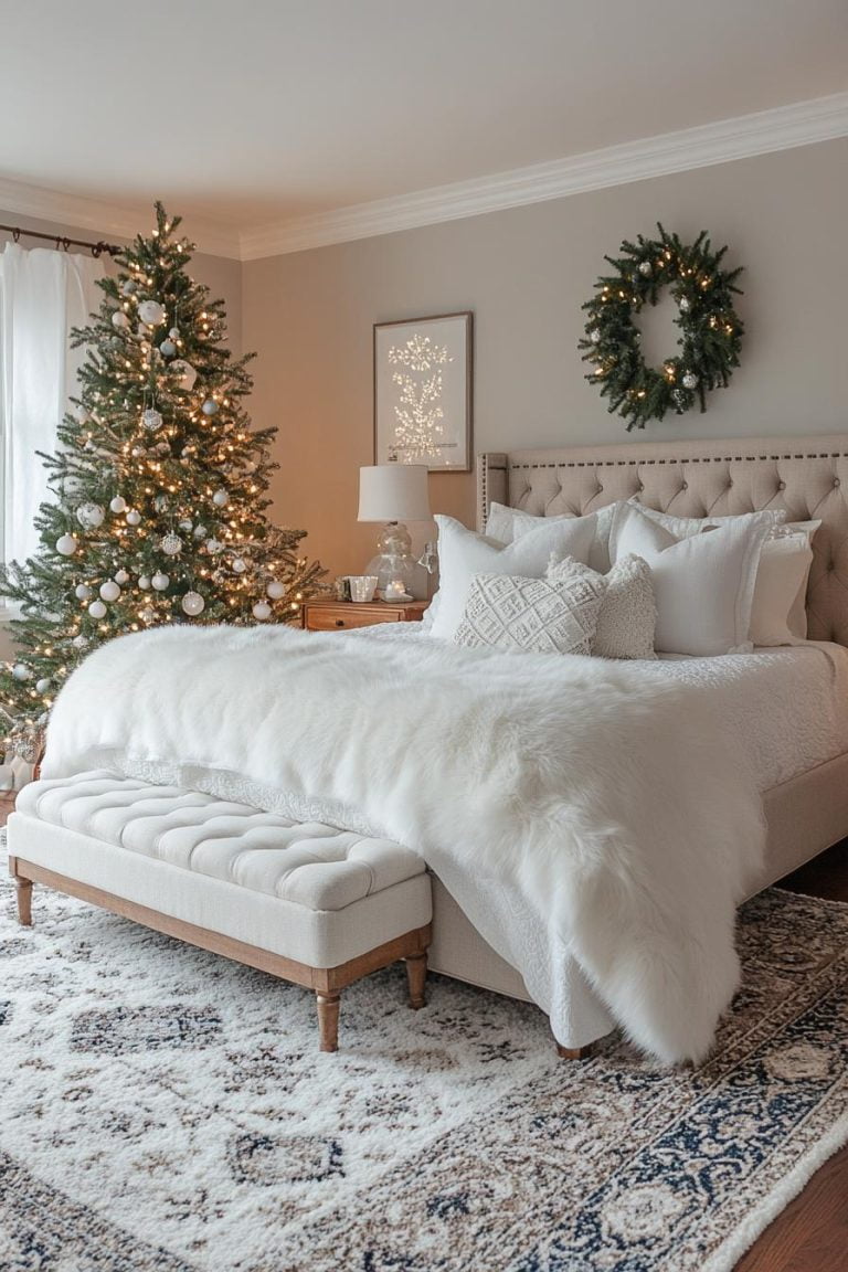 21 Super Cozy Christmas Bedroom Aesthetic Ideas - Lovely Harbor