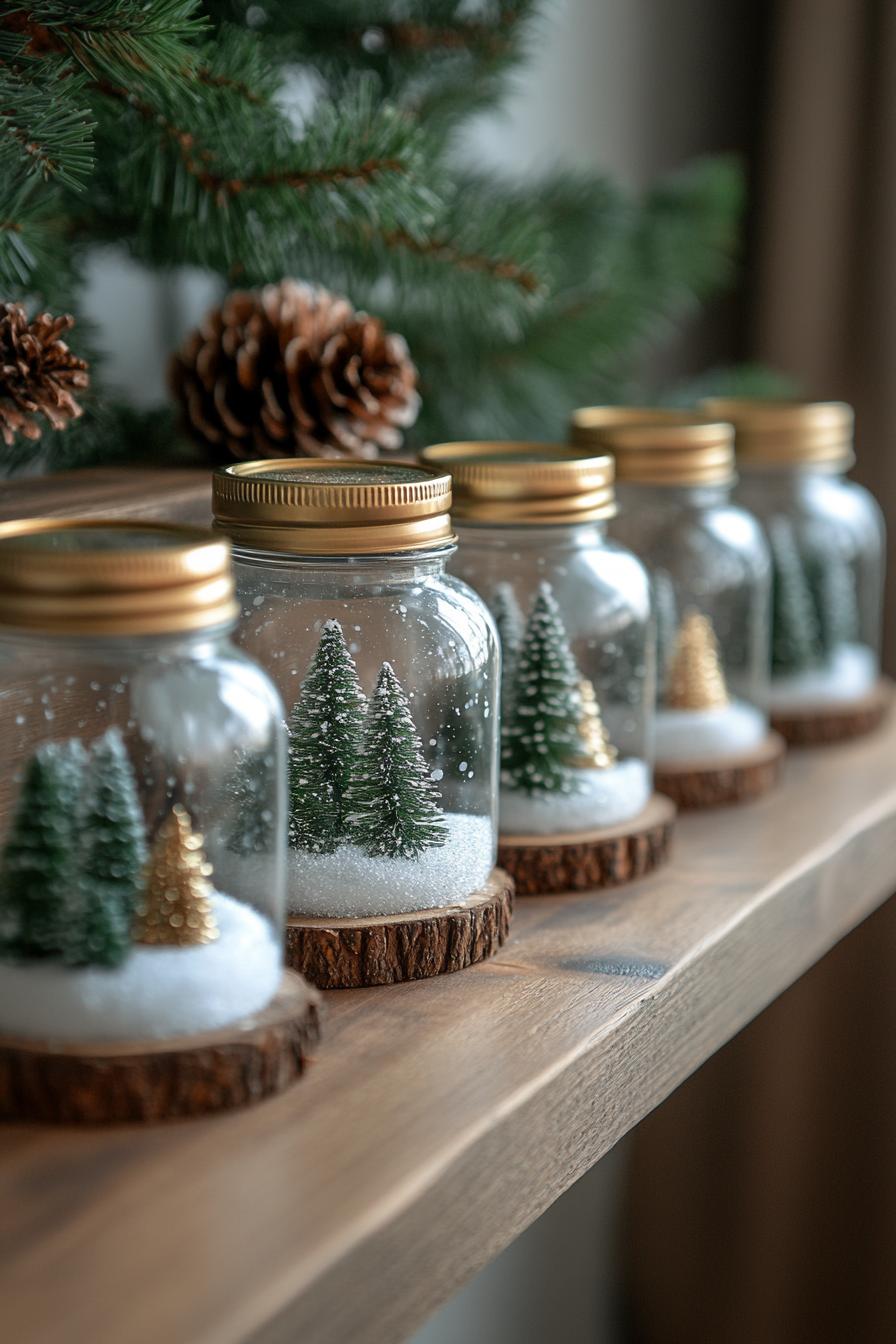 15. Winter Mason Jar Snow Globes-1