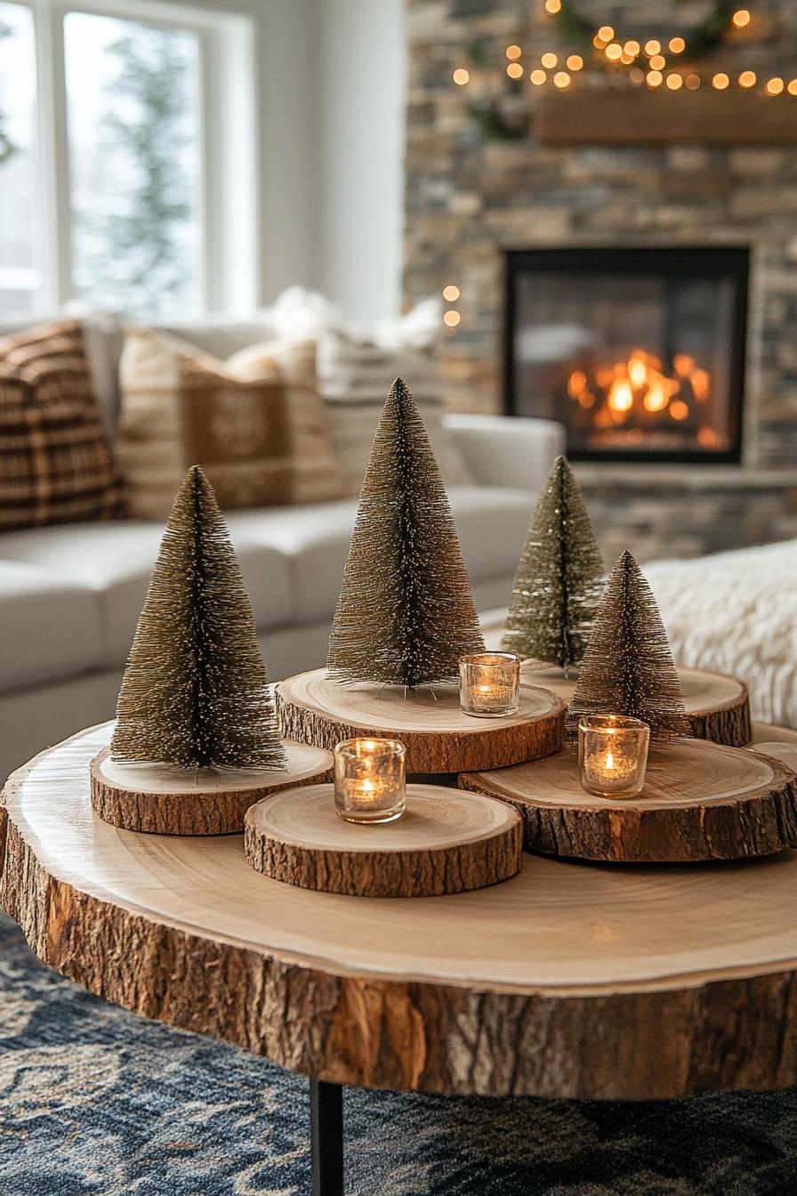 12. Wood Slice Christmas Tree Chargers-1