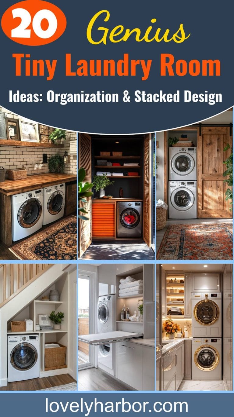 20 Genius Tiny Laundry Room Ideas: Organization & Stacked Design ...