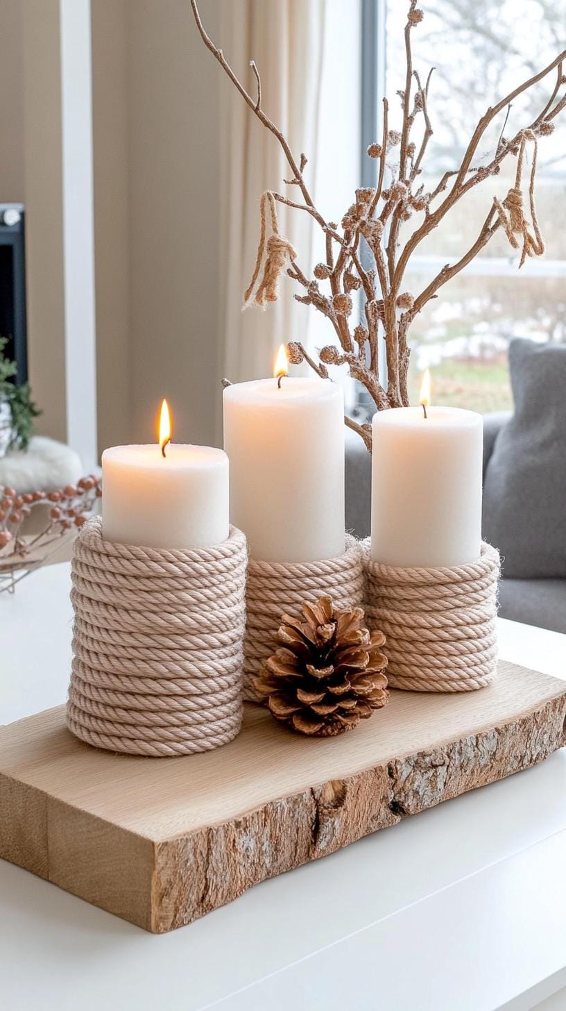 18. Natural fiber rope crafts with winter white accents-2