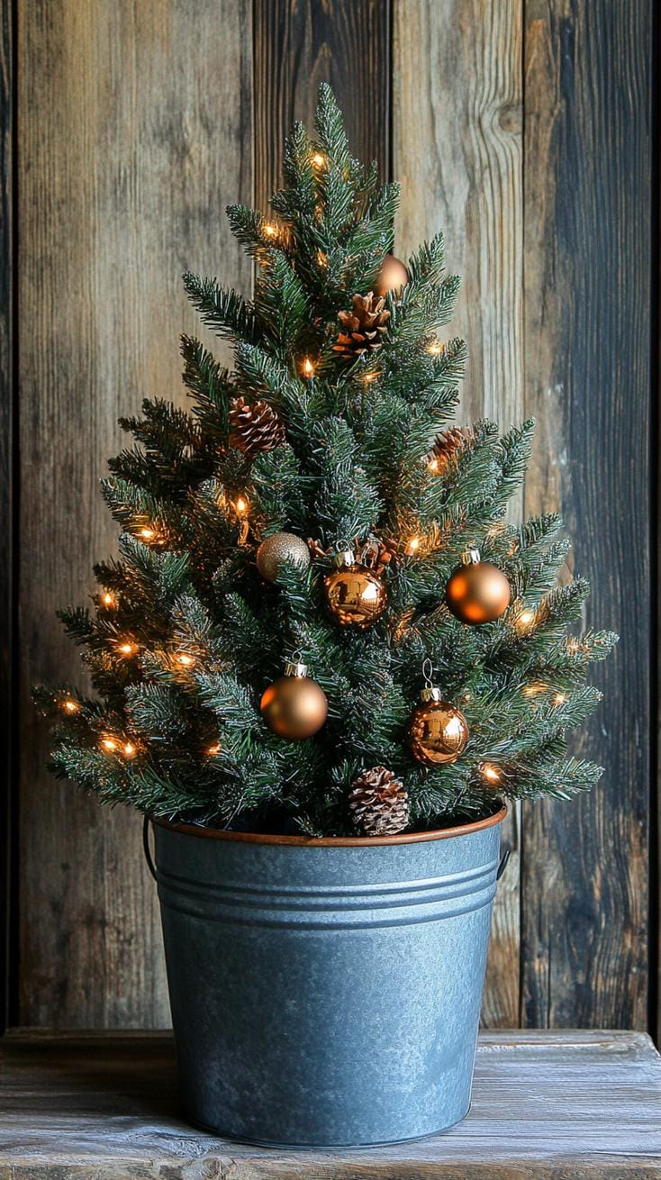 2. Potted Christmas Tree in Bucket-0