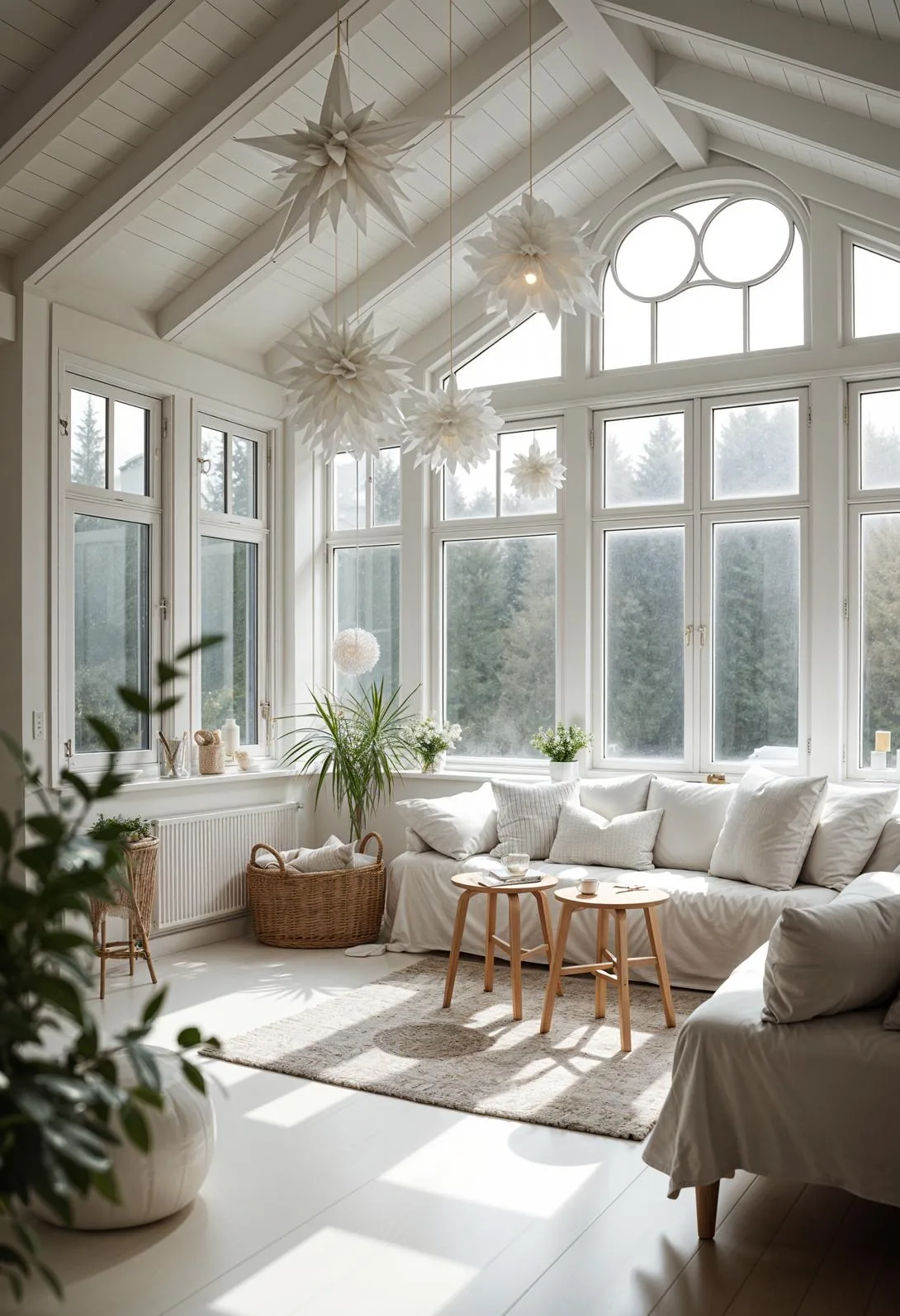 9. Scandinavian White Christmas Sunroom-1