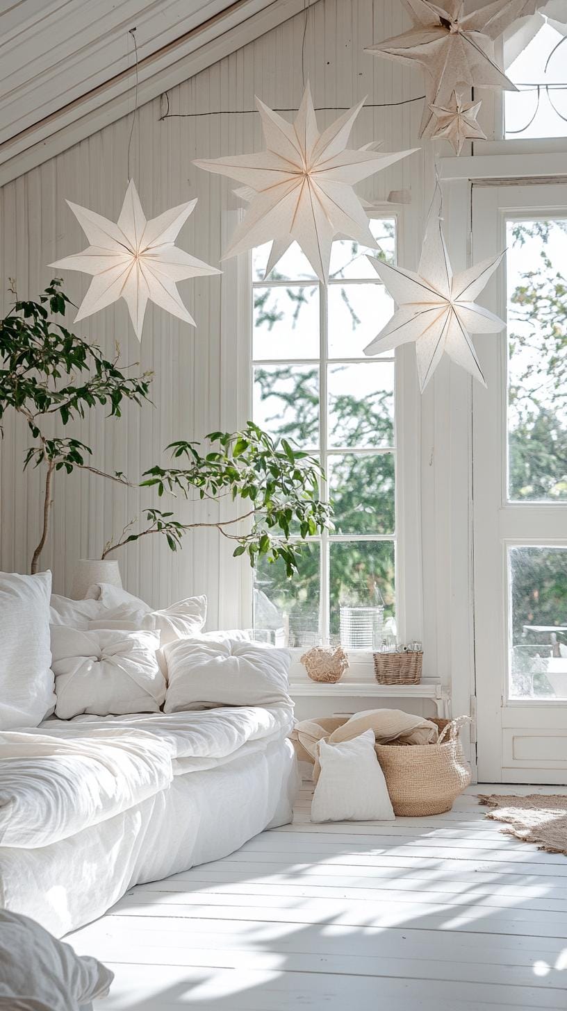 9. Scandinavian White Christmas Sunroom-2