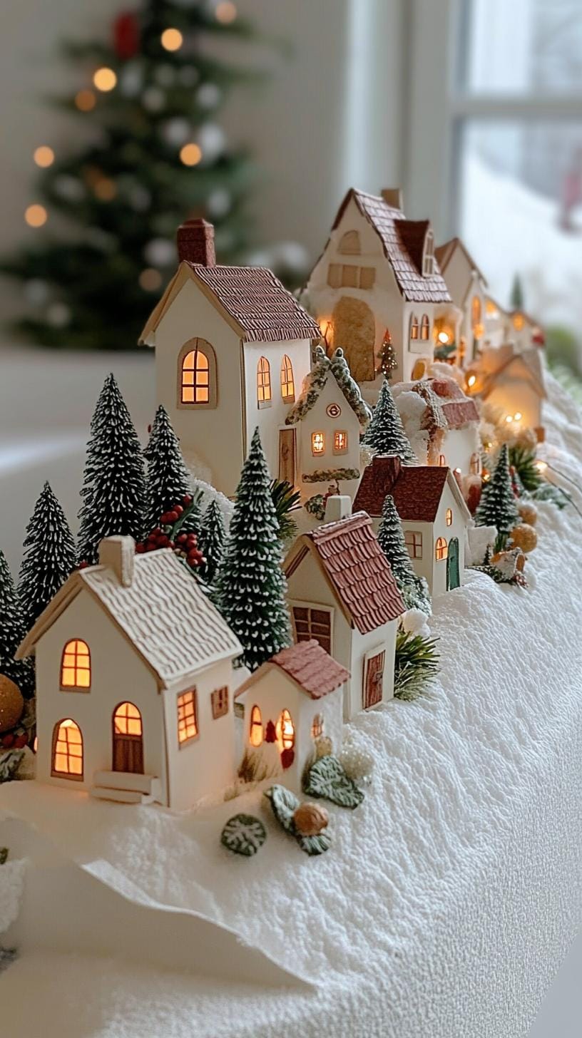 13. Scandinavian-inspired paper houses creating illuminated village scenes-1