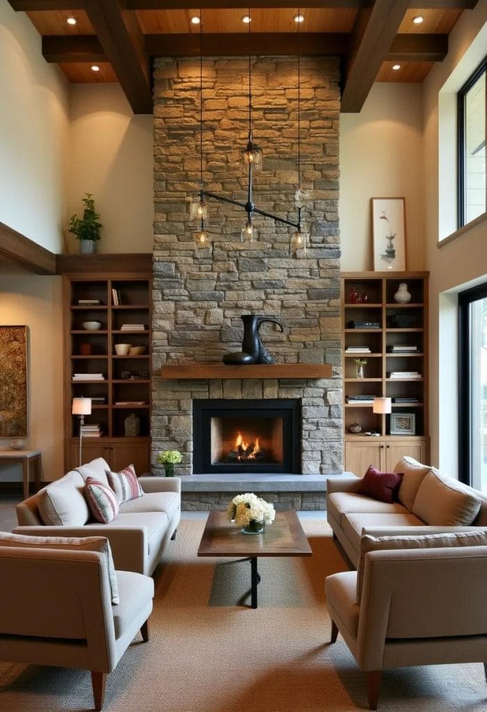 20 Stunning Mid-Century Modern Fireplace Makeover Ideas - Lovely Harbor