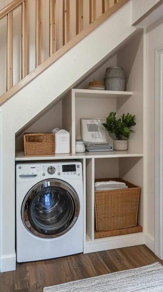 20 Genius Tiny Laundry Room Ideas: Organization & Stacked Design ...
