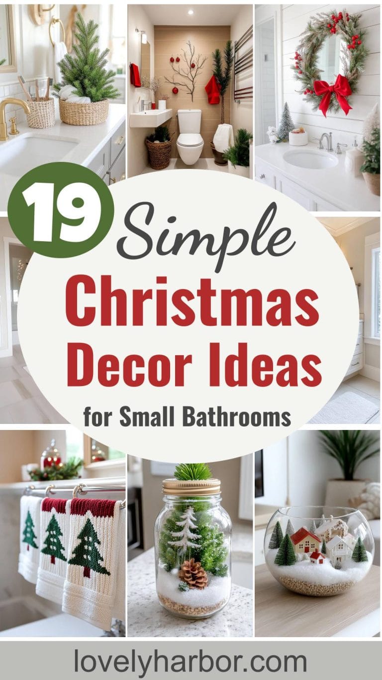19 Simple Christmas Decor Ideas For Small Bathrooms - Lovely Harbor