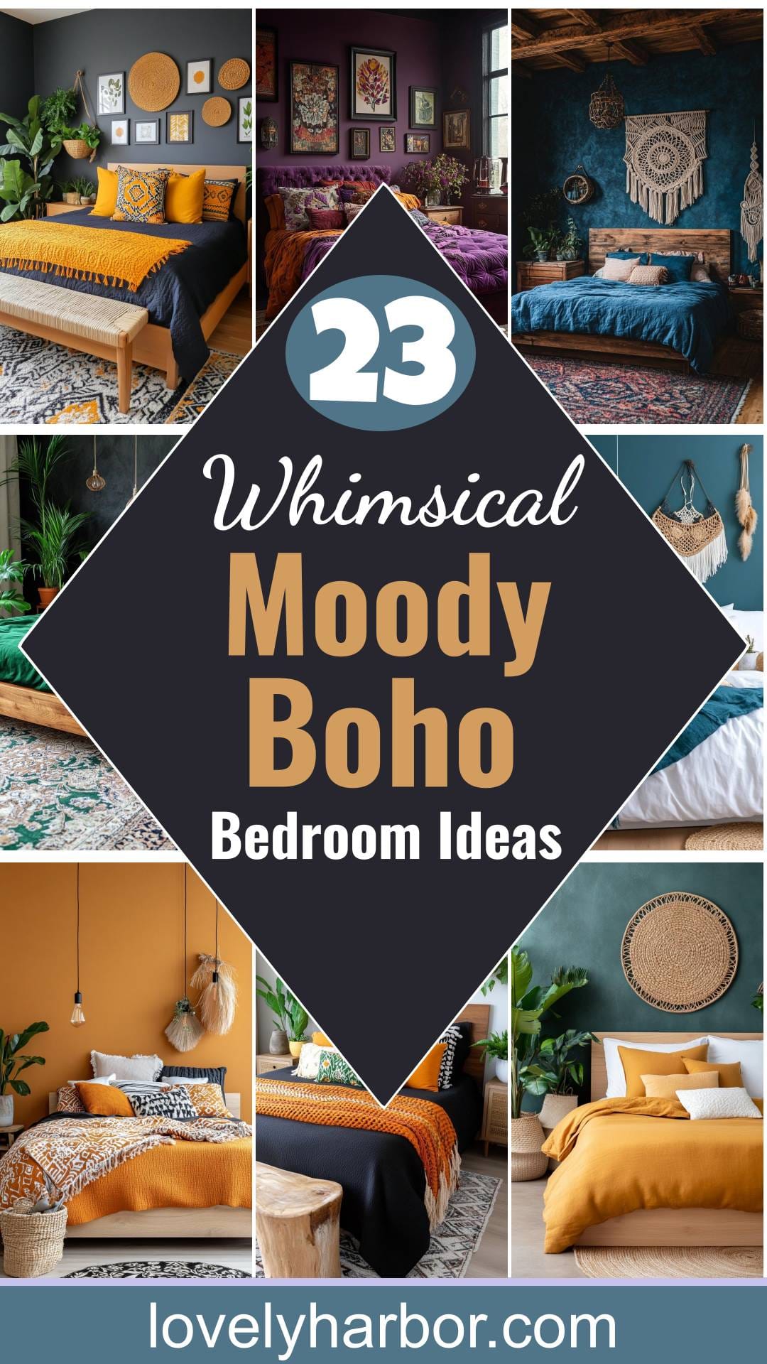 23 Whimsical Moody Boho Bedroom Ideas To Copy - Lovely Harbor