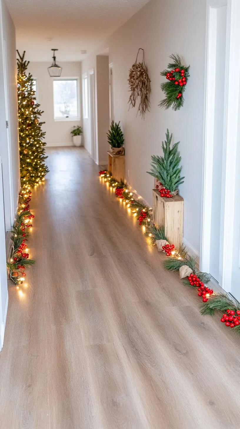 14. Berry garland intertwined with warm white lights-0