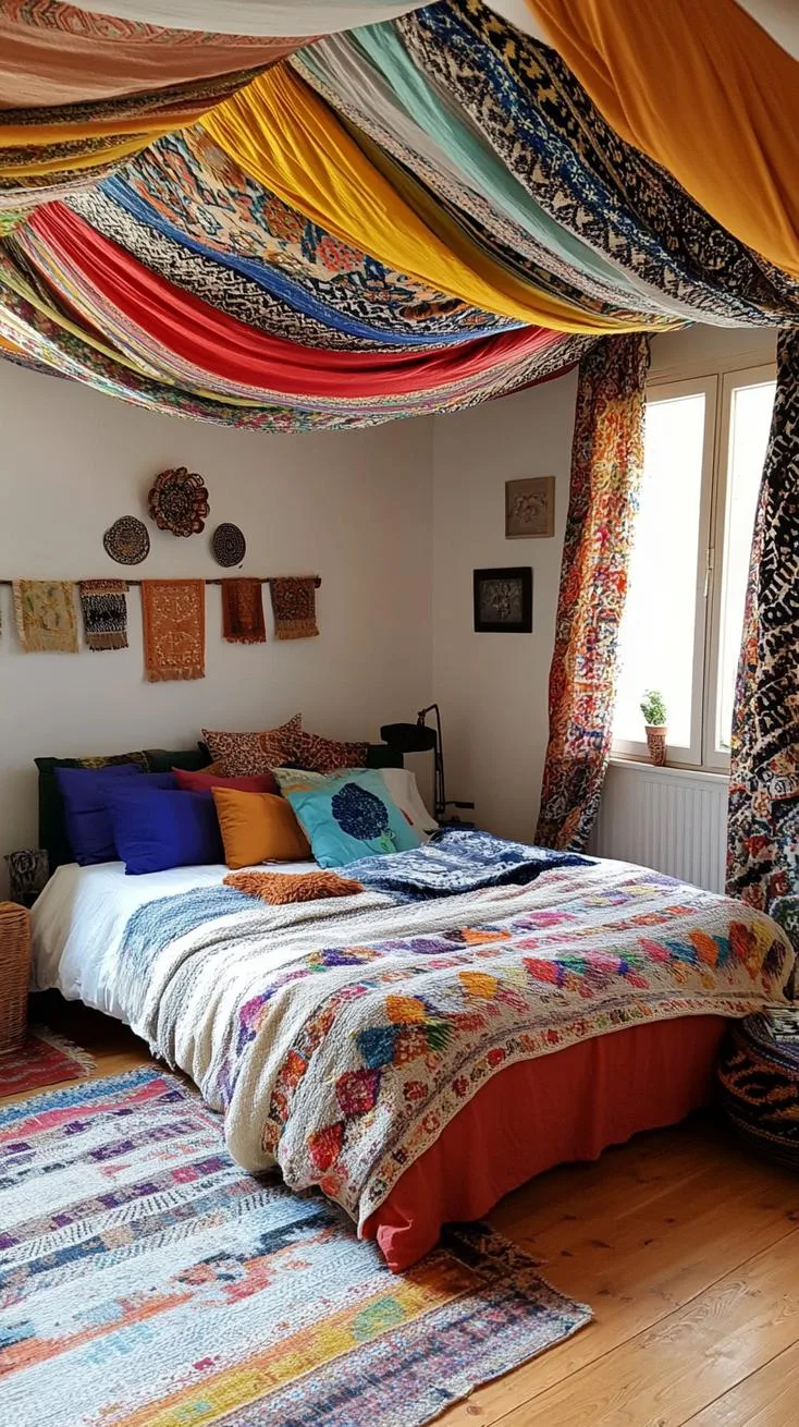 13. Boho Lamp Scarf Draping Ideas-2