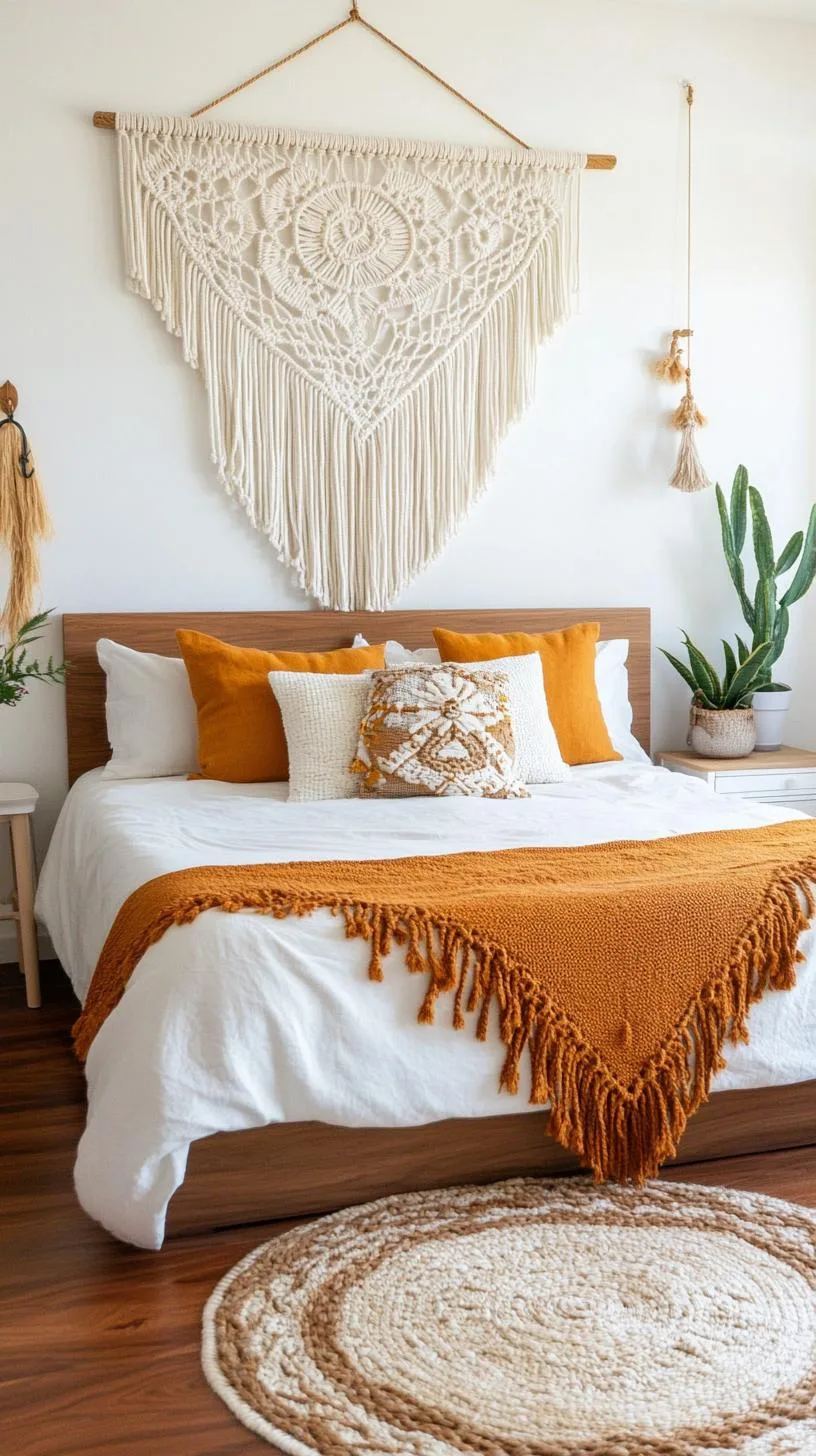 3. Boho Wall Hanging Headboard Idea-0