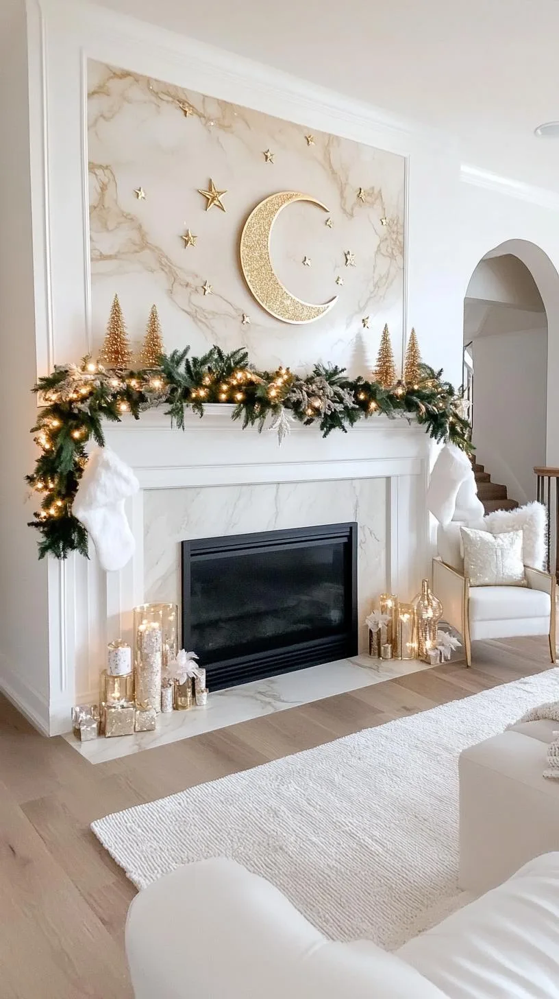 19. Celestial Winter Mantle Decor Ideas-0