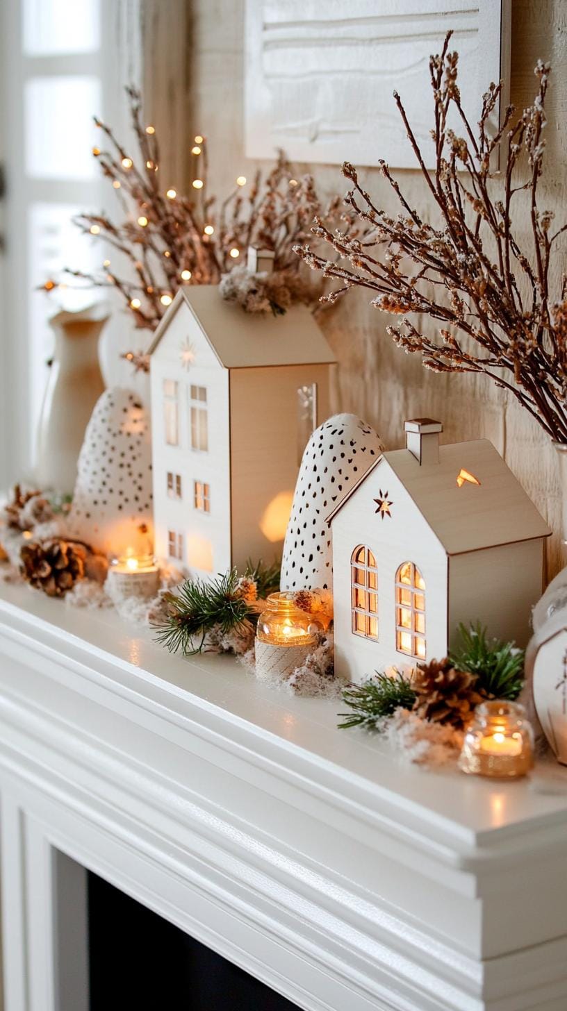 4. Charming Farmhouse Mantle Decor Ideas-1