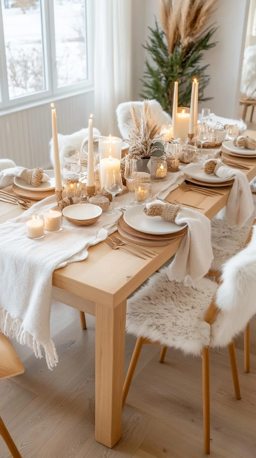 15 Unique Winter Tablescapes to Transform Your Dining Room 3 1. Cozy Scandinavian Winter Tablescapes-1