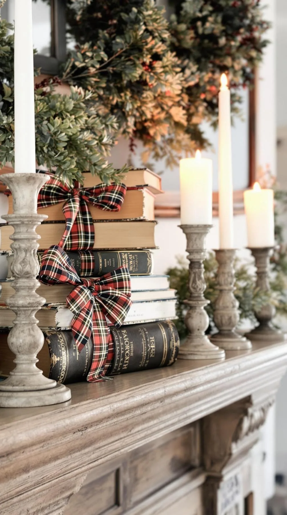 2. Cozy Winter Mantle Decor Inspo-1