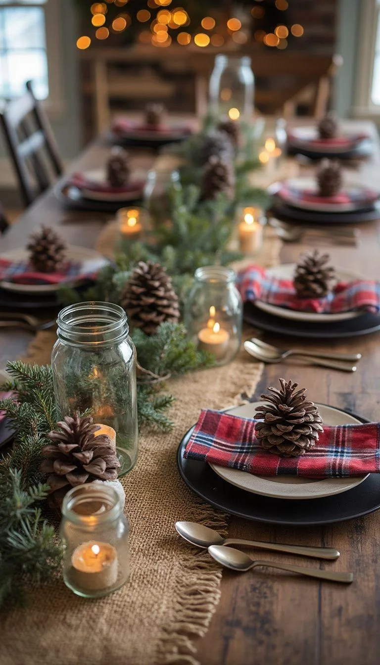15 Unique Winter Tablescapes to Transform Your Dining Room 8 3. Cozy Winter Tablescapes: Rustic Elegance-0