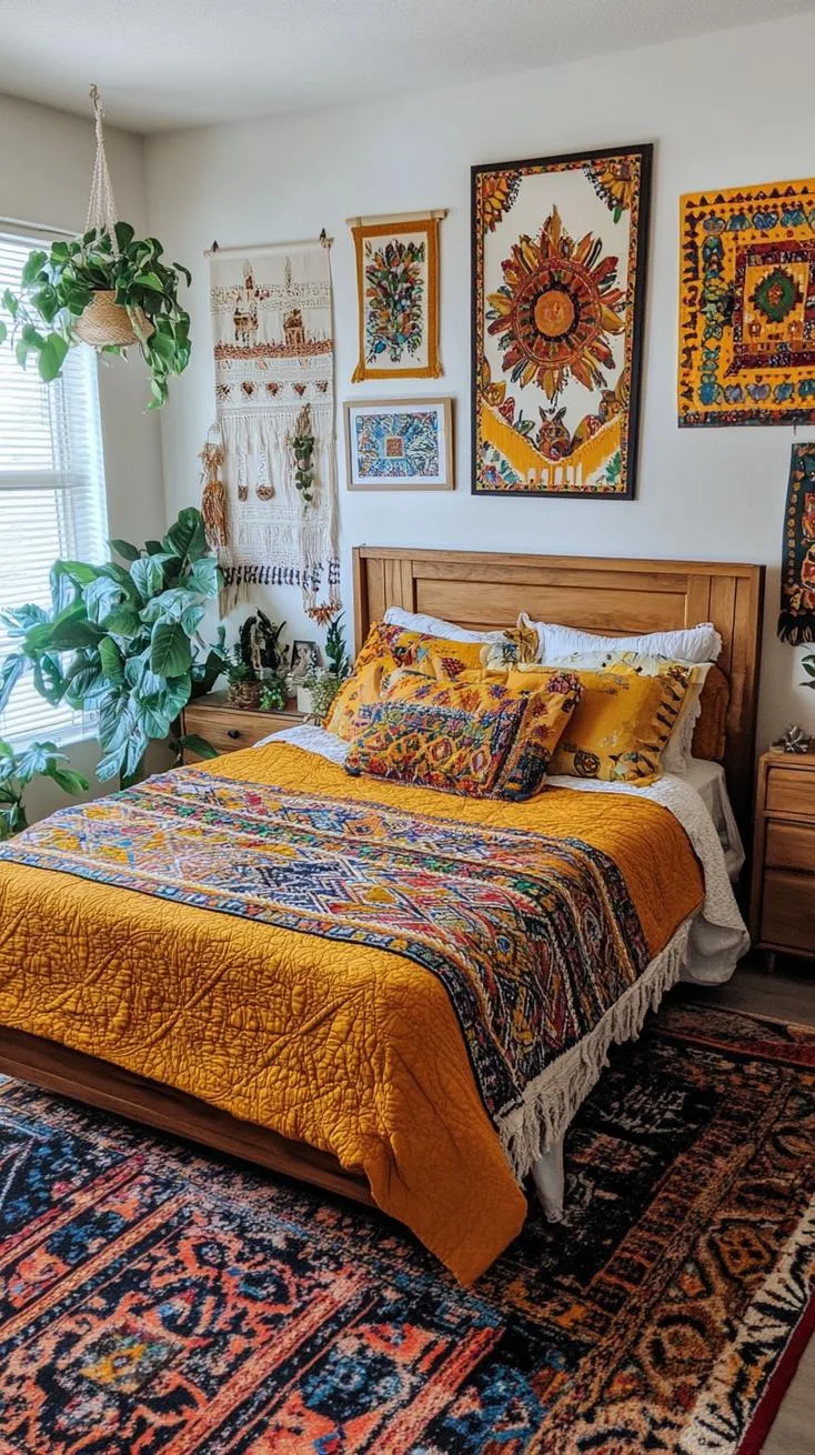 7. Eclectic Boho Gallery Wall Inspiration-2