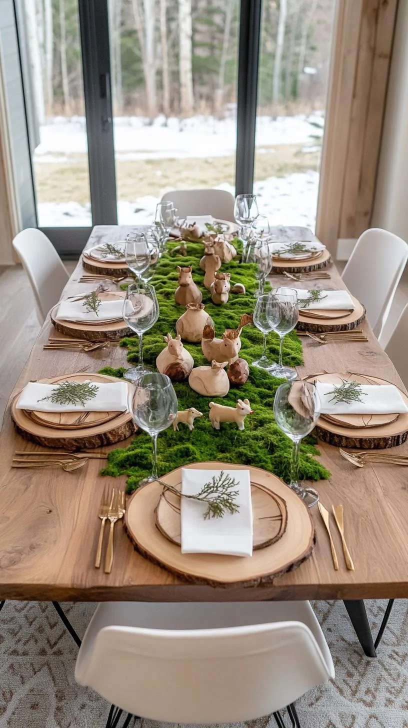 15 Unique Winter Tablescapes to Transform Your Dining Room 20 7. Enchanted Woodland Tablescapes-2