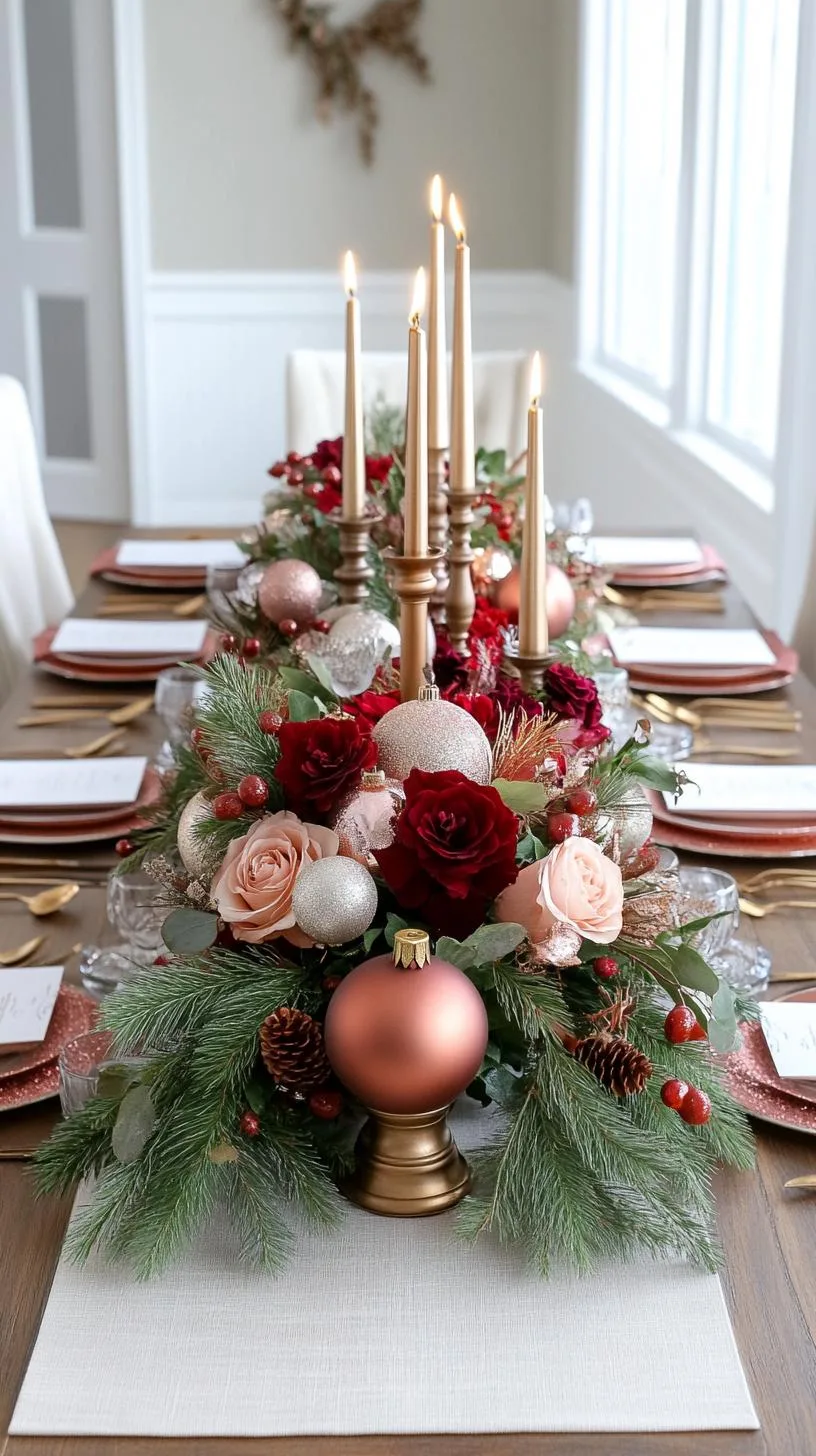 16. Glam Christmas Tablescape with Metallic Accents and Lush Florals-1