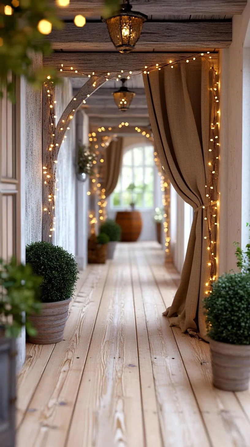 11. Golden starlight curtain creating warm glowing passage effect-1