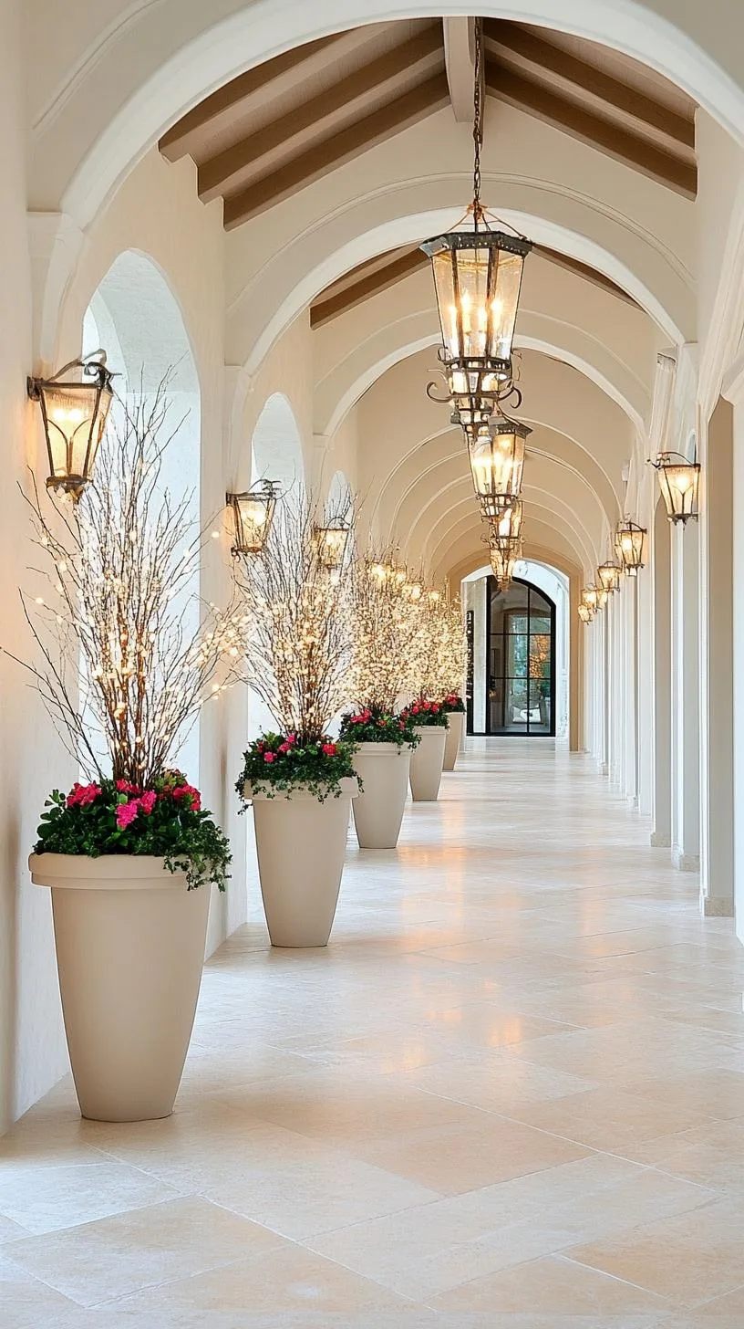 8. Magical fairy light tunnel with symmetrical wall sconces-2