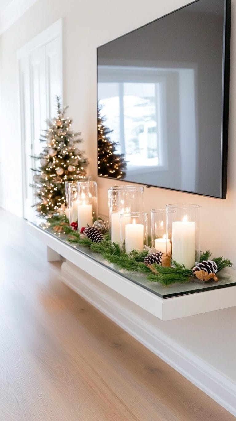 21 Trendy TV Stand Christmas Decor Ideas To Inspire You - Lovely Harbor