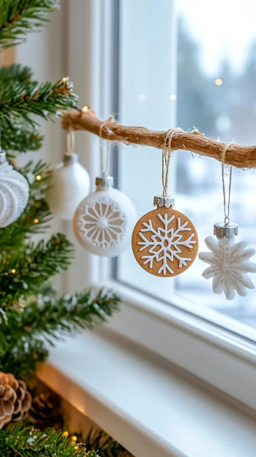 15. Nordic-inspired white and silver snowflake window decorations-1
