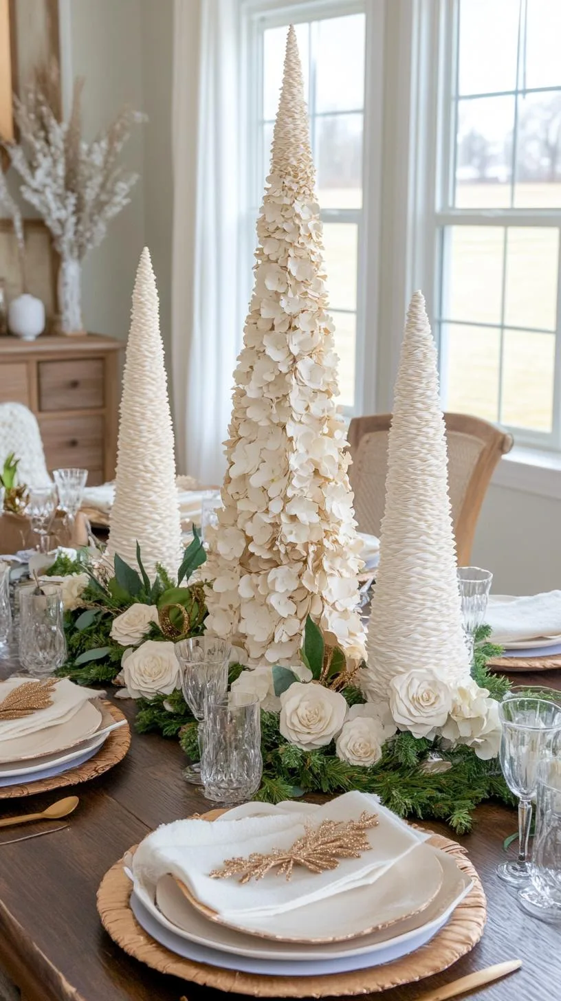 15 Stunning Winter Centerpieces to Transform Your Table 56 12. Paper Snow Forest: Craft standing paper snow trees of varied heights and sizes, giving a theatrical winter forest vibe-0