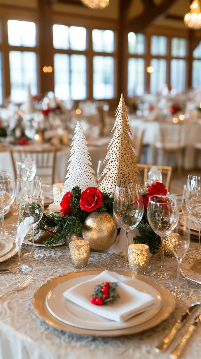 15 Stunning Winter Centerpieces to Transform Your Table 57 12. Paper Snow Forest: Craft standing paper snow trees of varied heights and sizes, giving a theatrical winter forest vibe-1