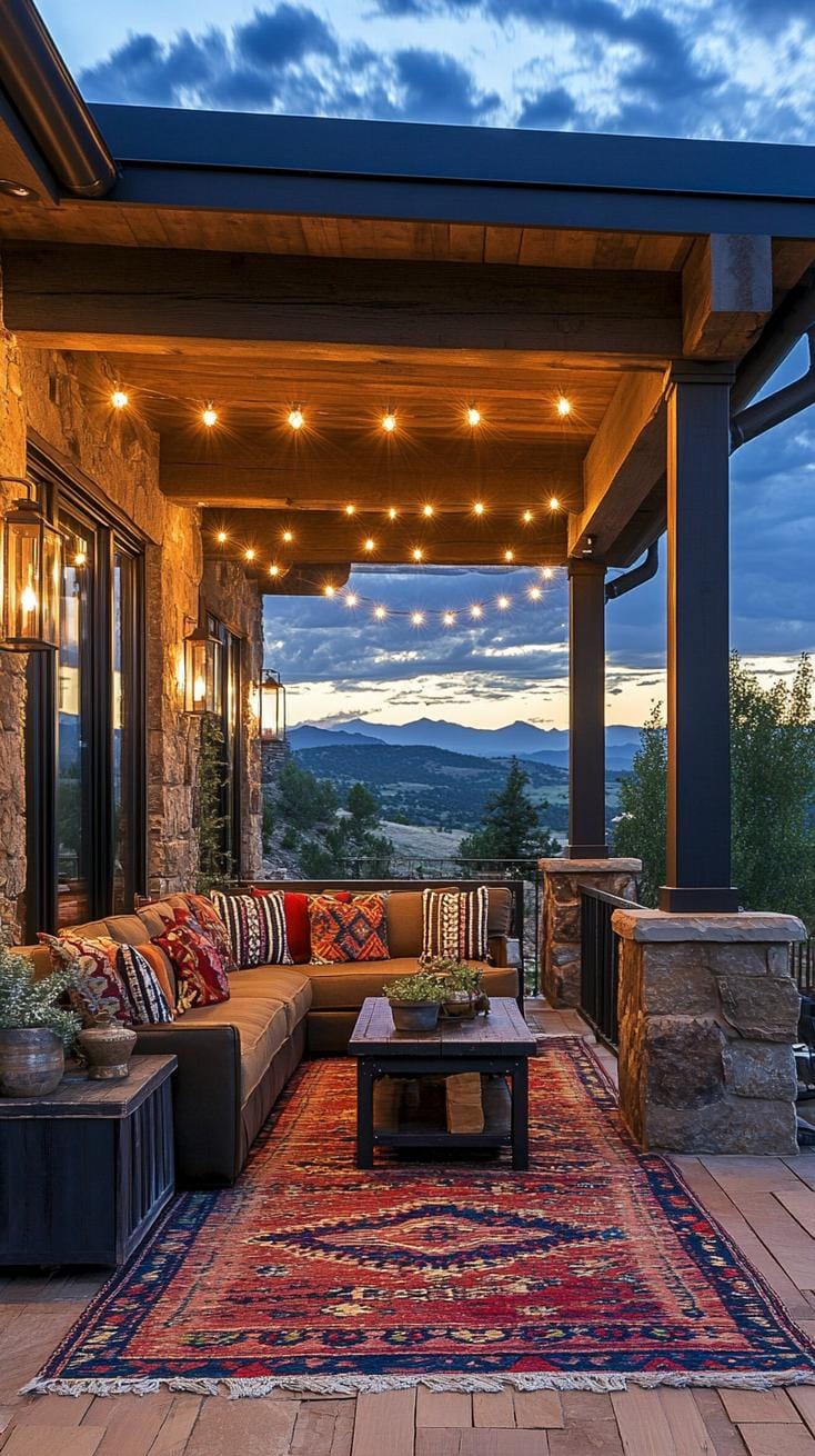 18. Patio with Southwestern textiles and cozy seating for outdoor charm-2