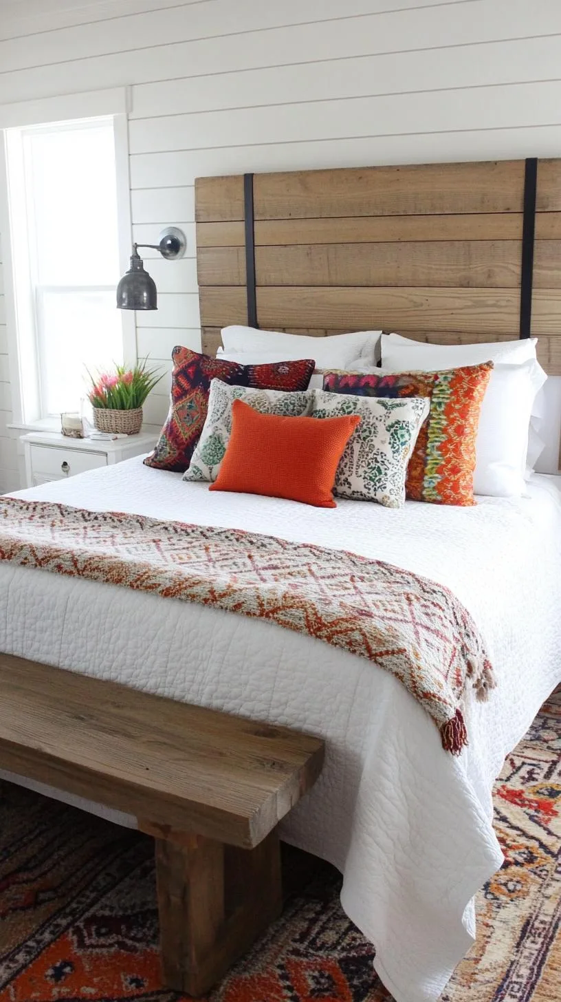 2. Patterned pillows for boho bedrooms-1