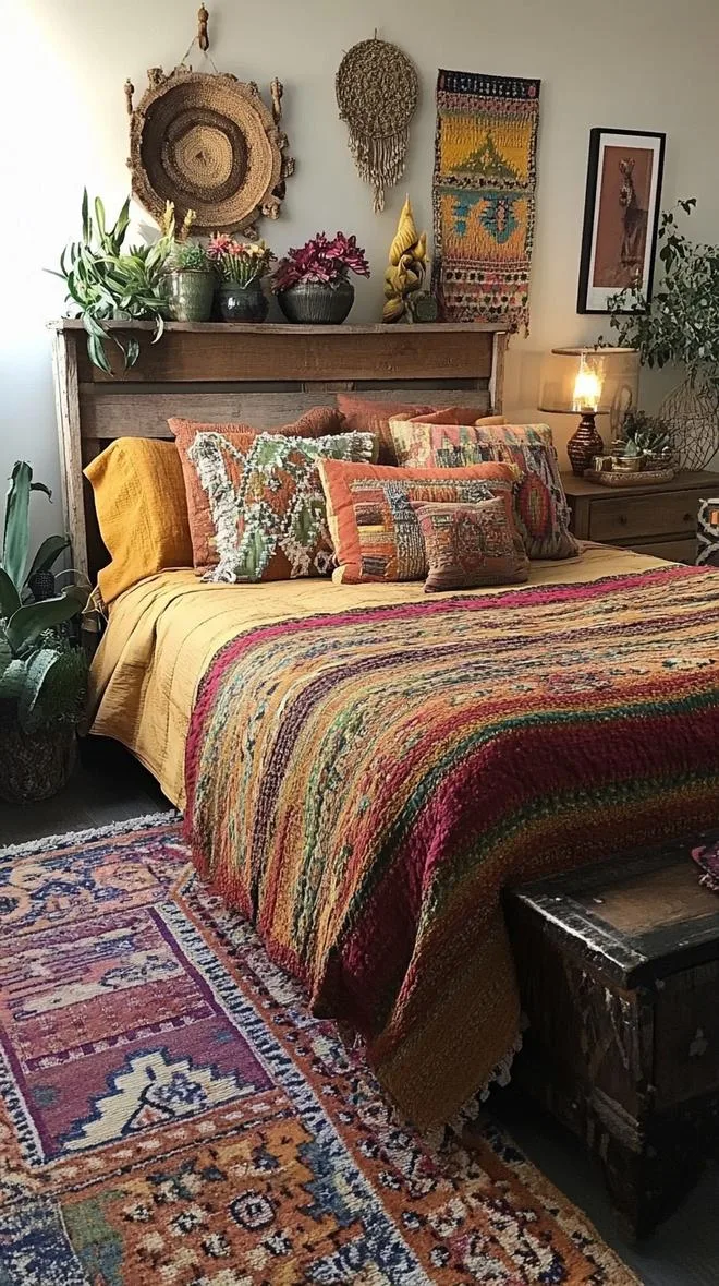 2. Patterned pillows for boho bedrooms-2