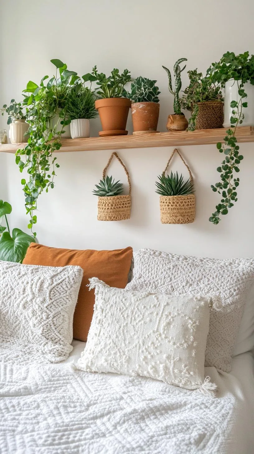 8. Plant-Filled Boho Shelf Styling-1